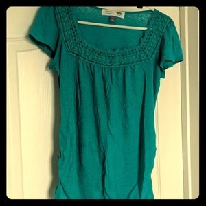 Turquoise maternity top